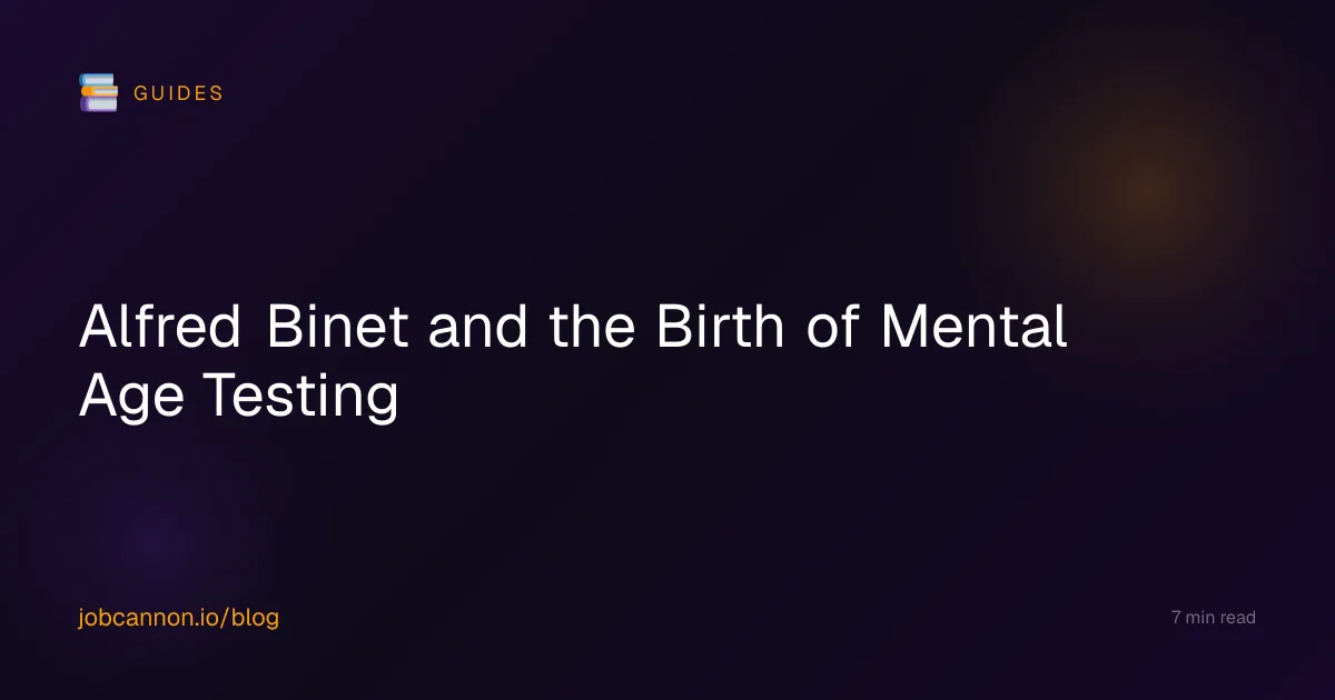 Alfred Binet and the Birth of Mental Age Testing