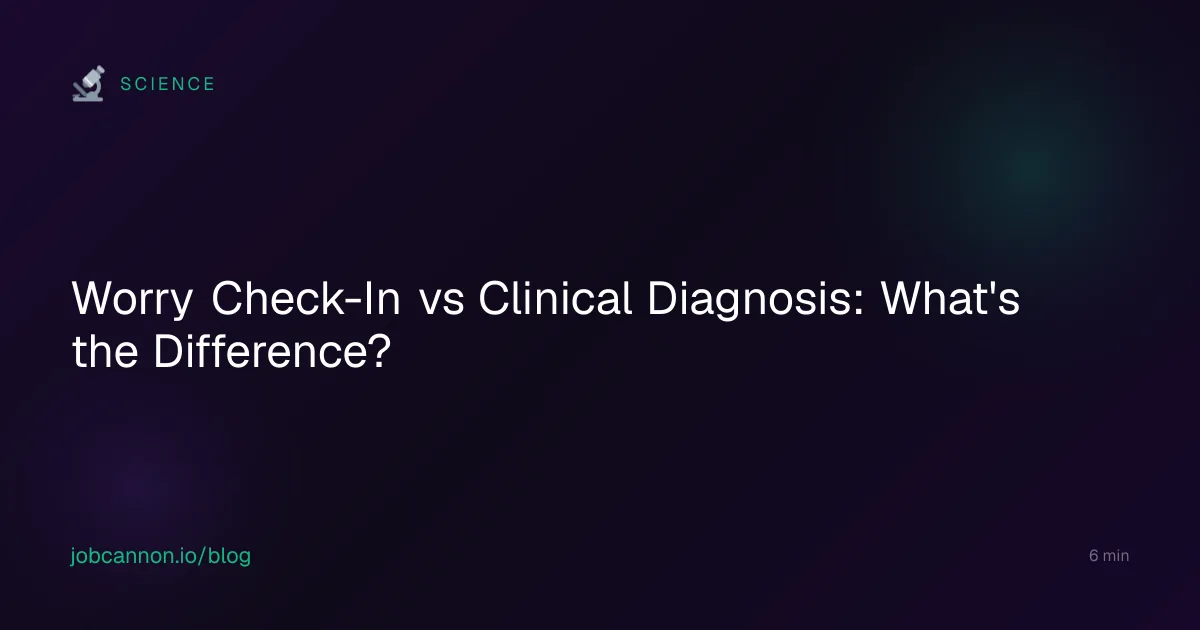 Worry Check-In vs Clinical Diagnosis: What's the Difference?