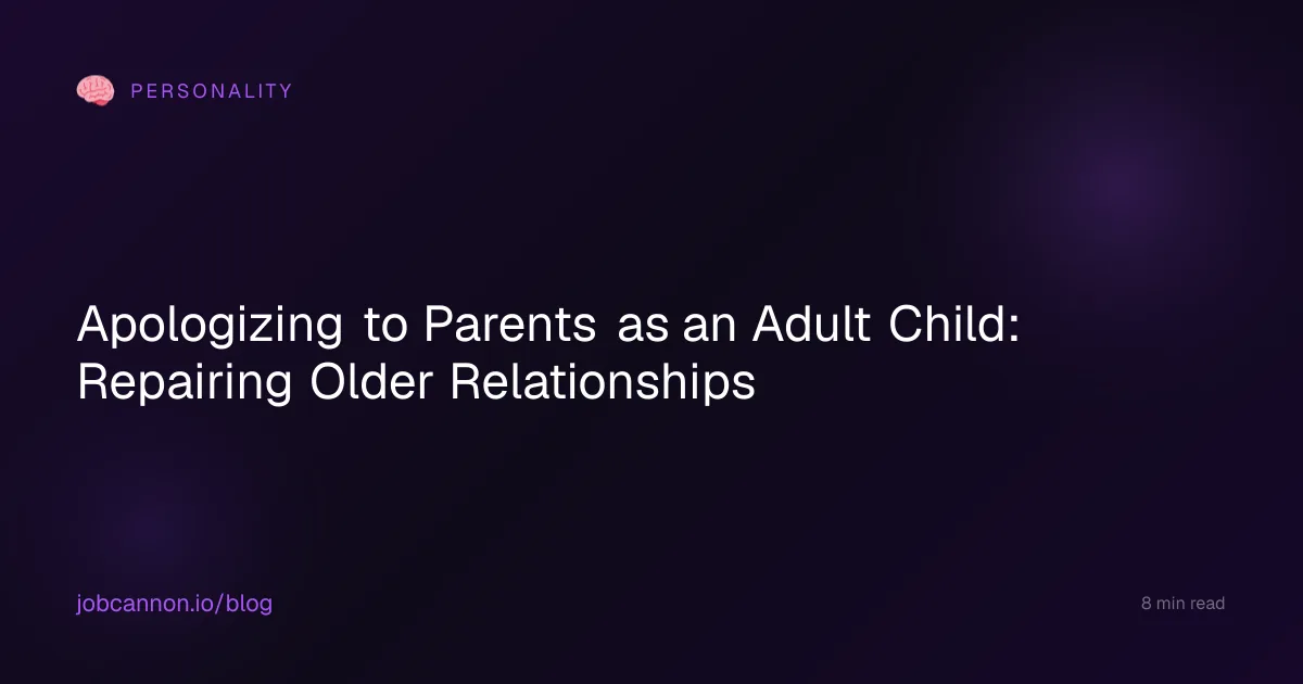 Apologizing to Parents as an Adult Child: Repairing Older Relationships