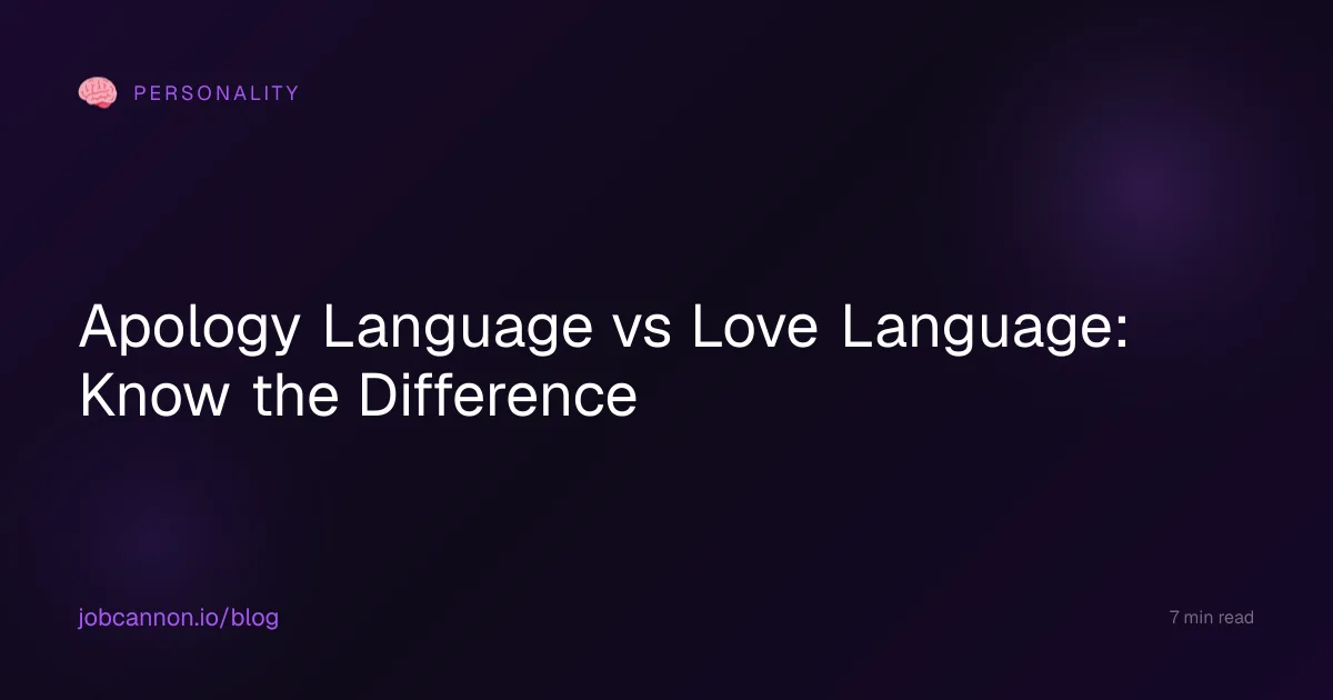 Apology Language vs Love Language: Know the Difference
