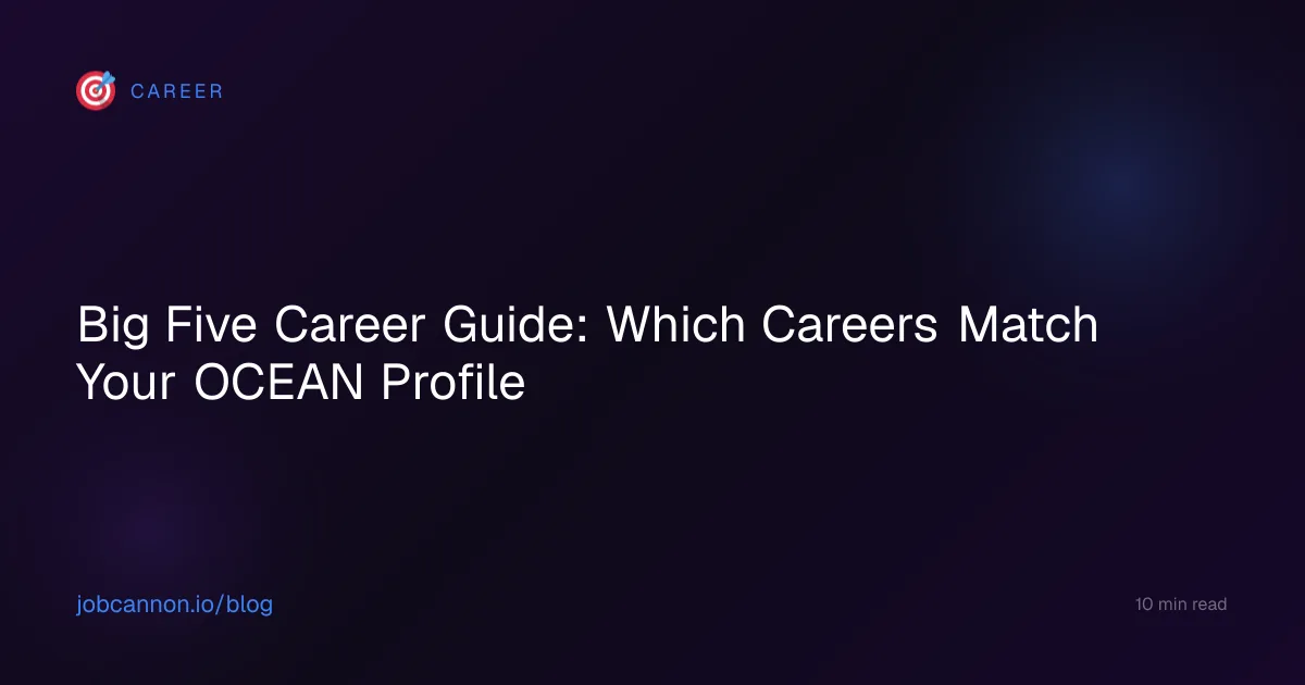 Big Five Career Guide: Which Careers Match Your OCEAN Profile