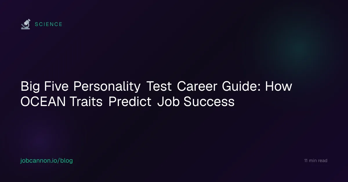 Big Five Personality Test Career Guide: How OCEAN Traits Predict Job Success