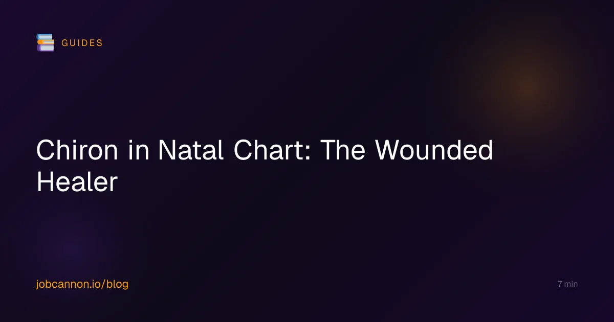 Chiron in Natal Chart: The Wounded Healer