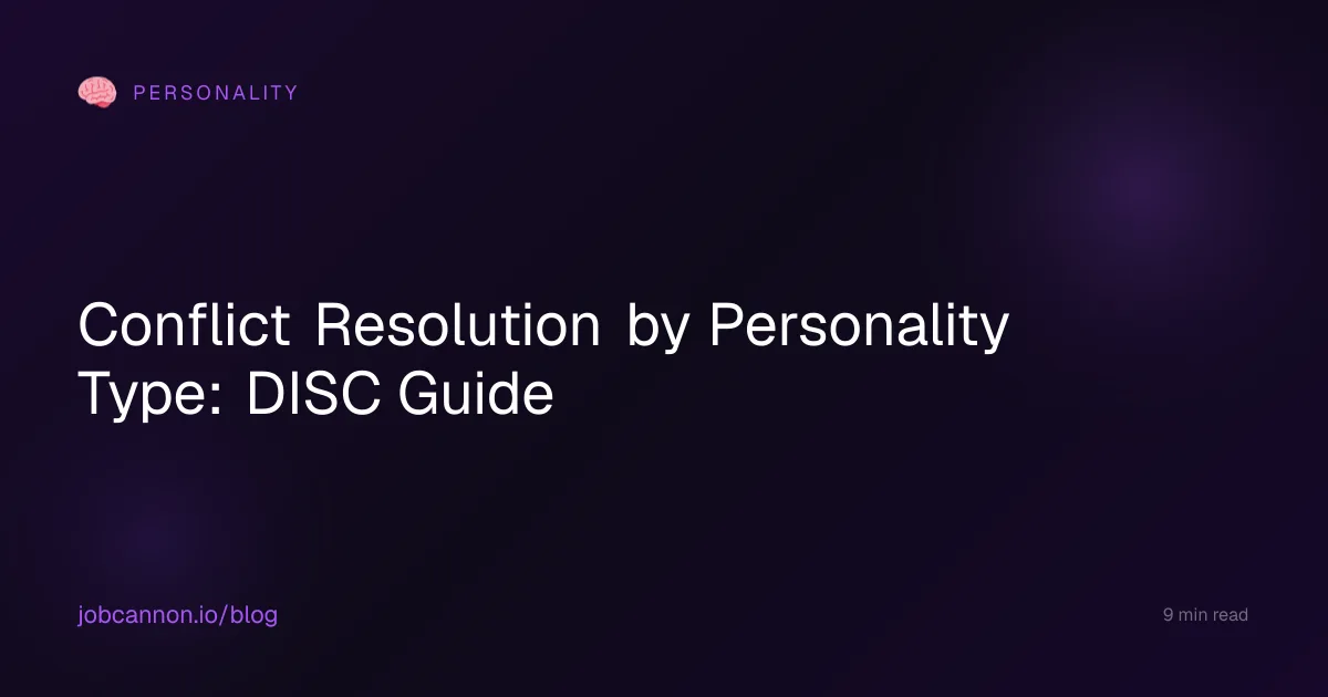 Conflict Resolution by Personality Type: DISC Guide