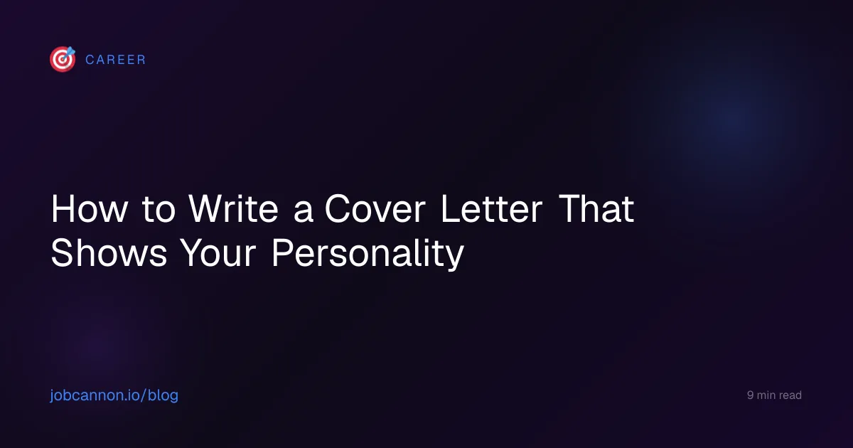 How to Write a Cover Letter That Shows Your Personality