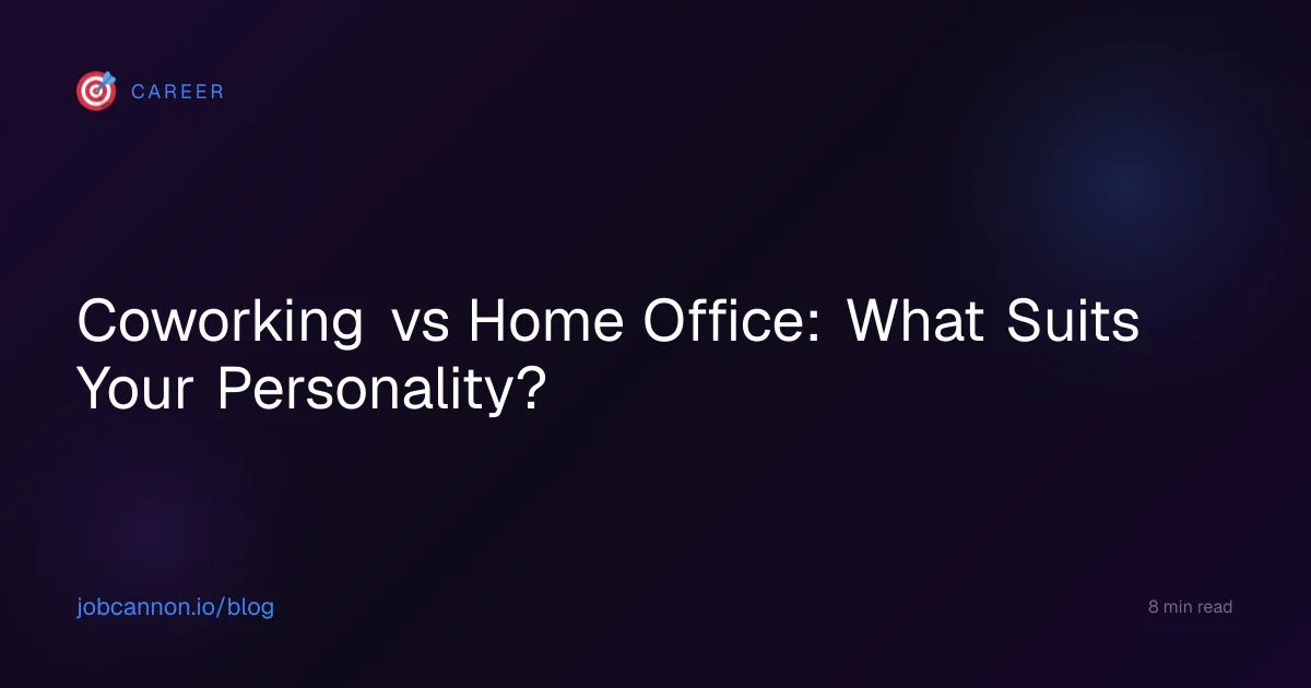 Coworking vs Home Office: What Suits Your Personality?