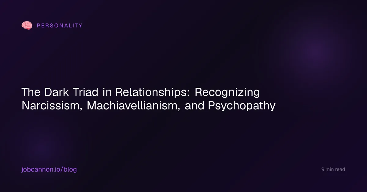 The Dark Triad in Relationships: Recognizing Narcissism, Machiavellianism, and Psychopathy