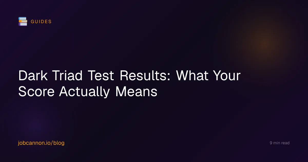 Dark Triad Test Results: What Your Score Actually Means