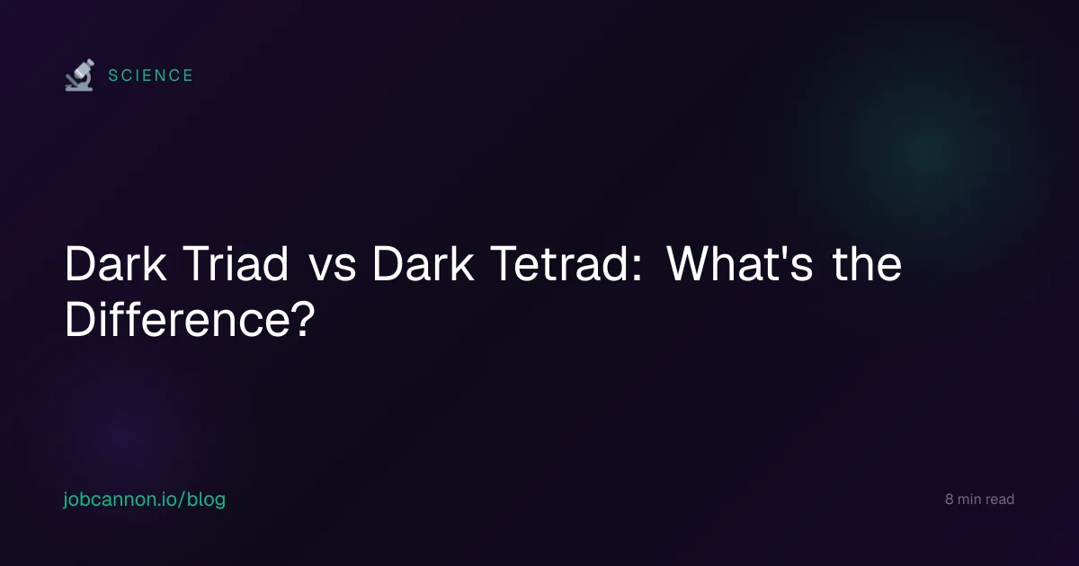Dark Triad vs Dark Tetrad: What's the Difference?