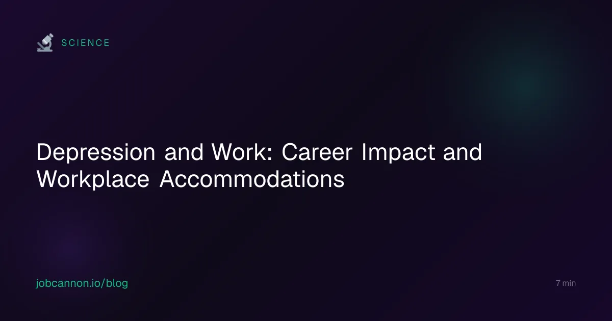 Depression and Work: Career Impact and Workplace Accommodations