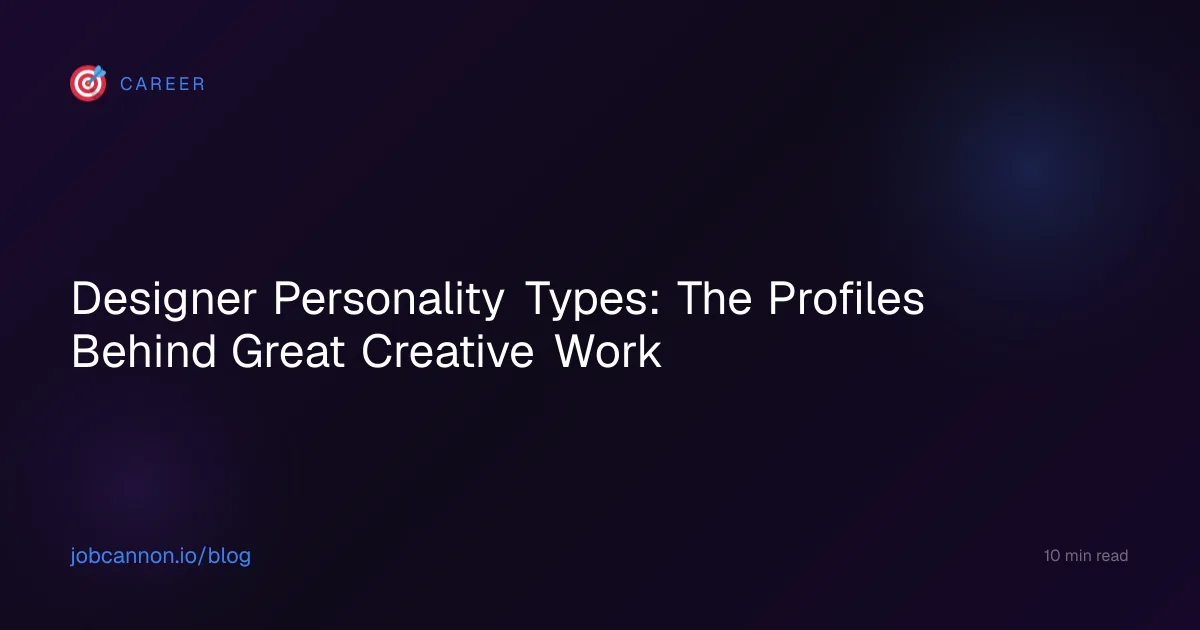 Designer Personality Types: The Profiles Behind Great Creative Work