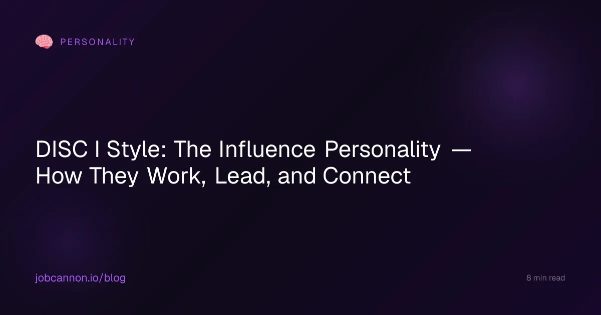 DISC I Style: The Influence Personality — How They Work, Lead, and Connect