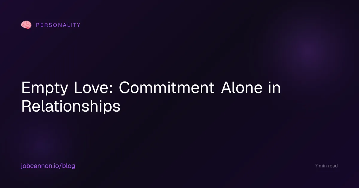 Empty Love: Commitment Alone in Relationships
