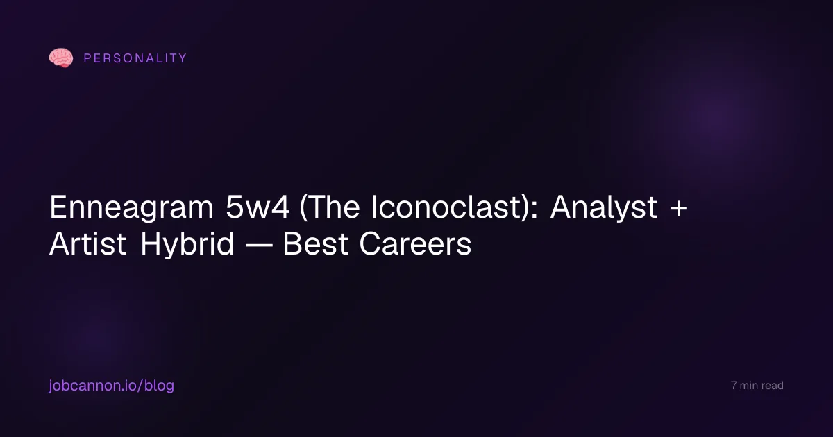 Enneagram 5w4 (The Iconoclast): Analyst + Artist Hybrid — Best Careers