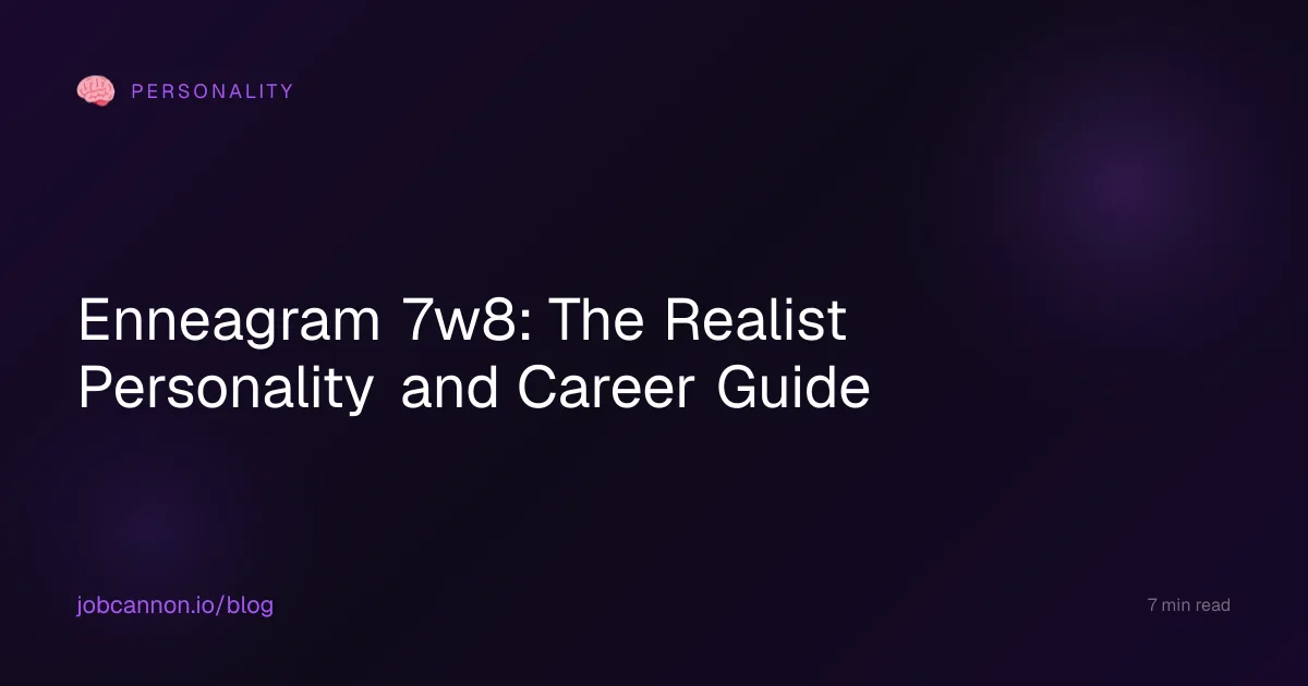 Enneagram 7w8: The Realist Personality and Career Guide