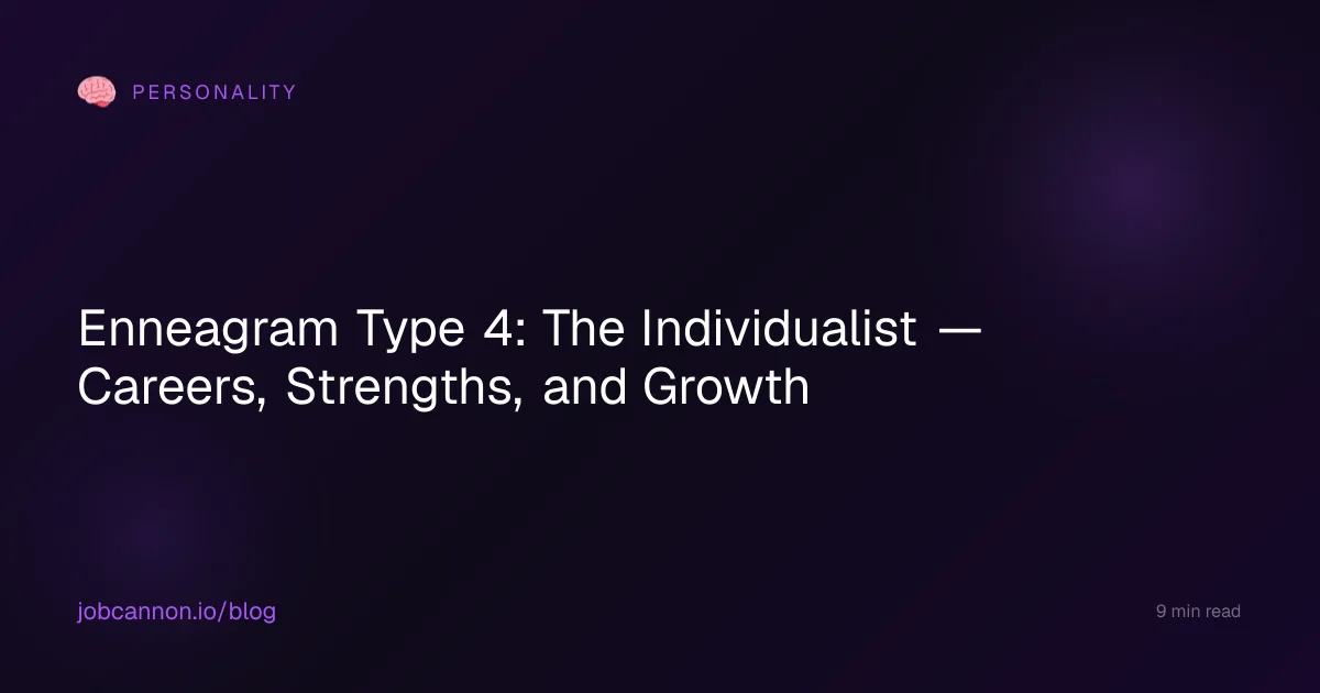Enneagram Type 4: The Individualist — Careers, Strengths, and Growth