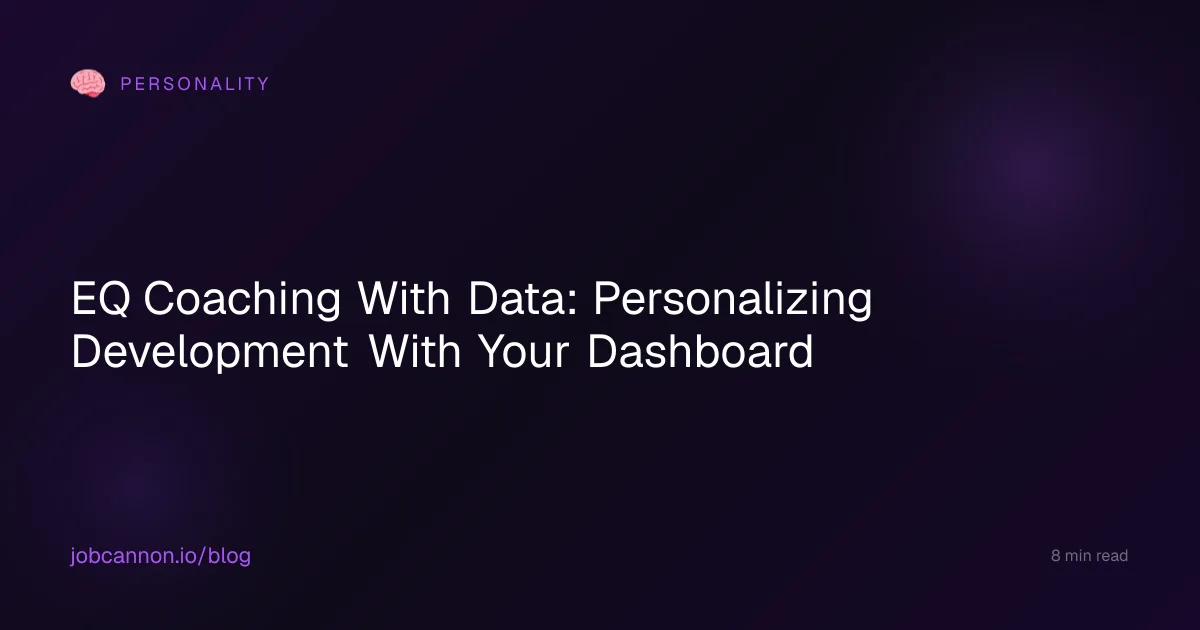 EQ Coaching With Data: Personalizing Development With Your Dashboard