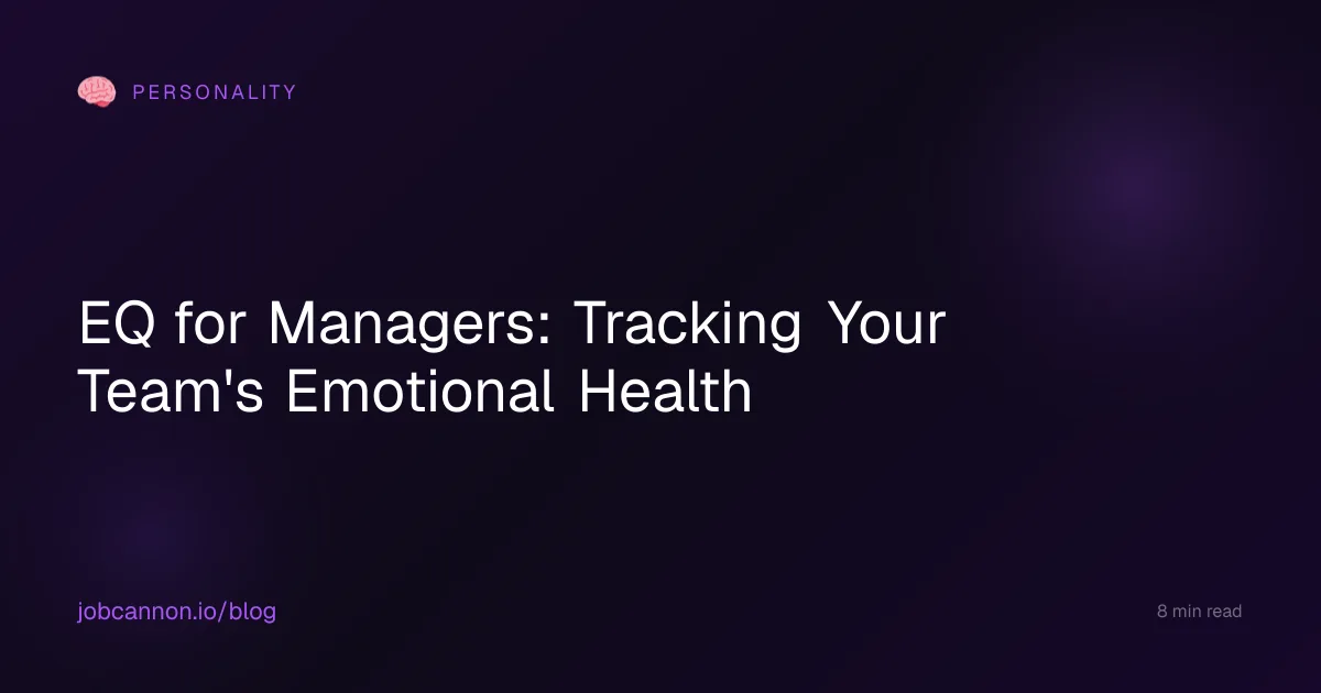 EQ for Managers: Tracking Your Team's Emotional Health