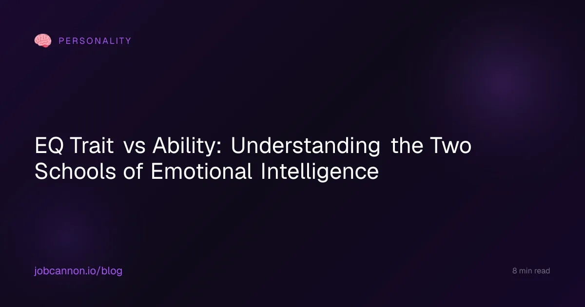 EQ Trait vs Ability: Understanding the Two Schools of Emotional Intelligence