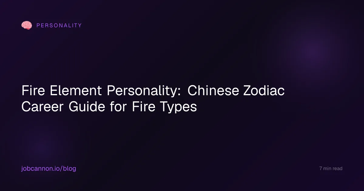 Fire Element Personality: Chinese Zodiac Career Guide for Fire Types