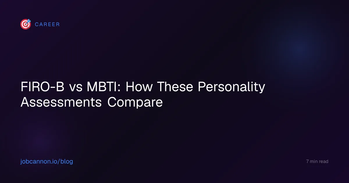 FIRO-B vs MBTI: How These Personality Assessments Compare