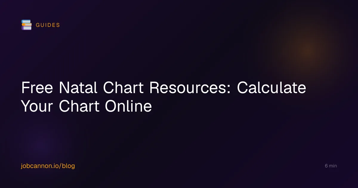 Free Natal Chart Resources: Calculate Your Chart Online