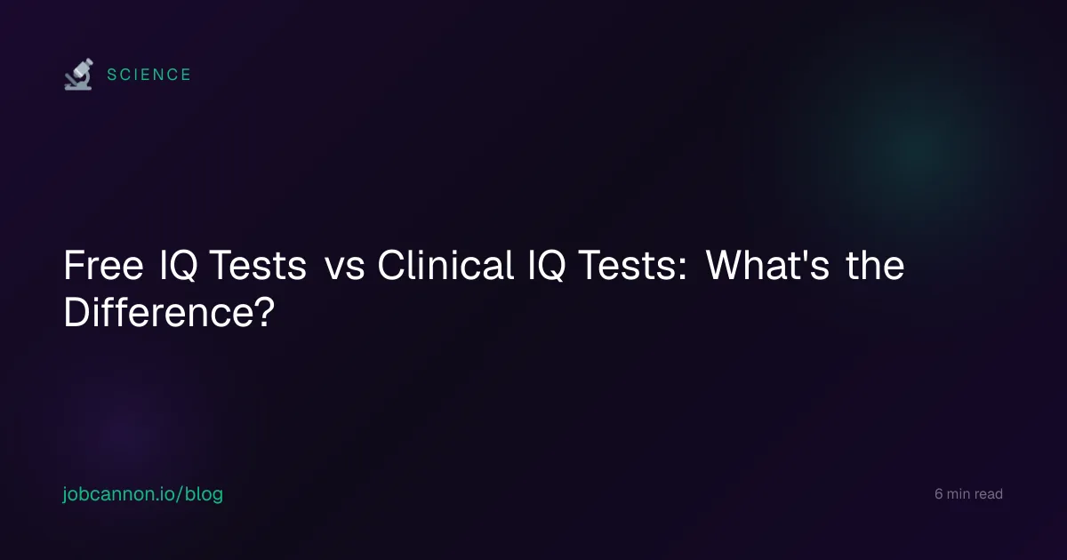 Free IQ Tests vs Clinical IQ Tests: What's the Difference?