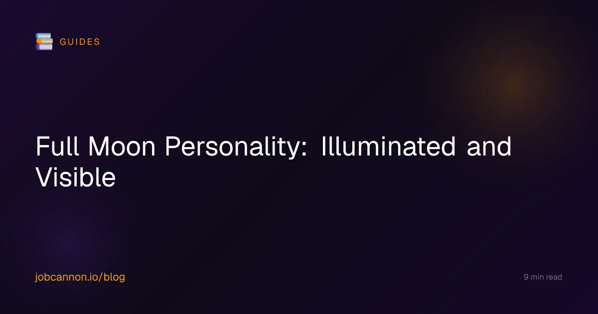 Full Moon Personality: Illuminated and Visible