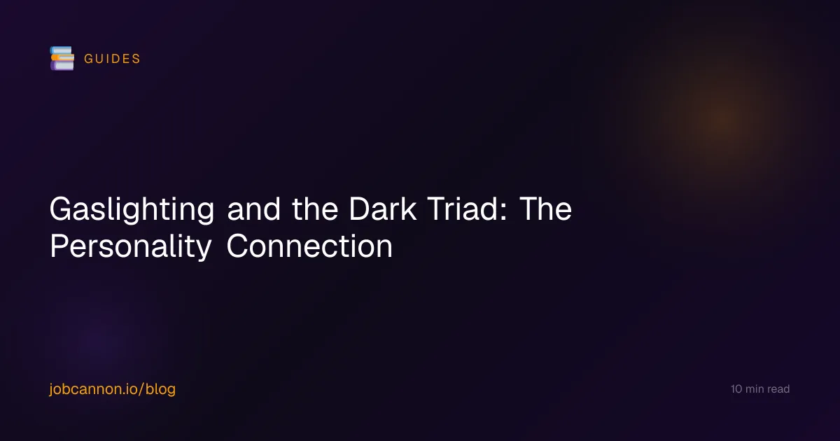 Gaslighting and the Dark Triad: The Personality Connection