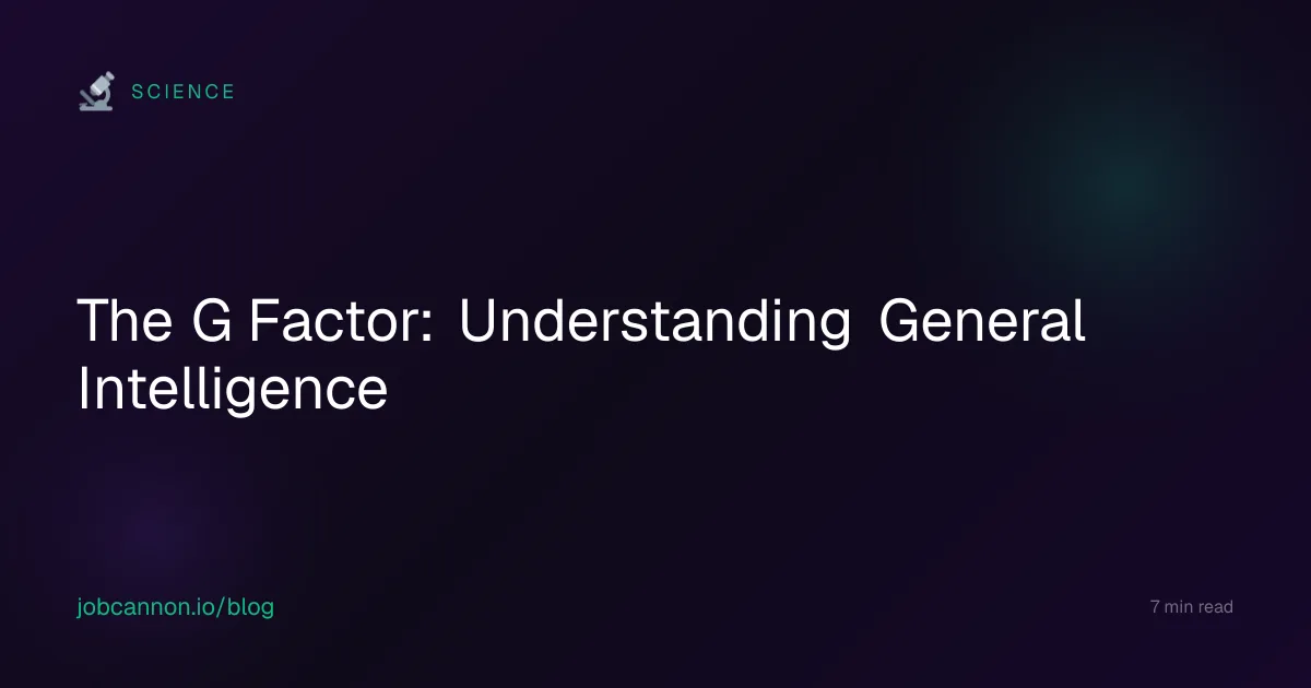 The G Factor: Understanding General Intelligence