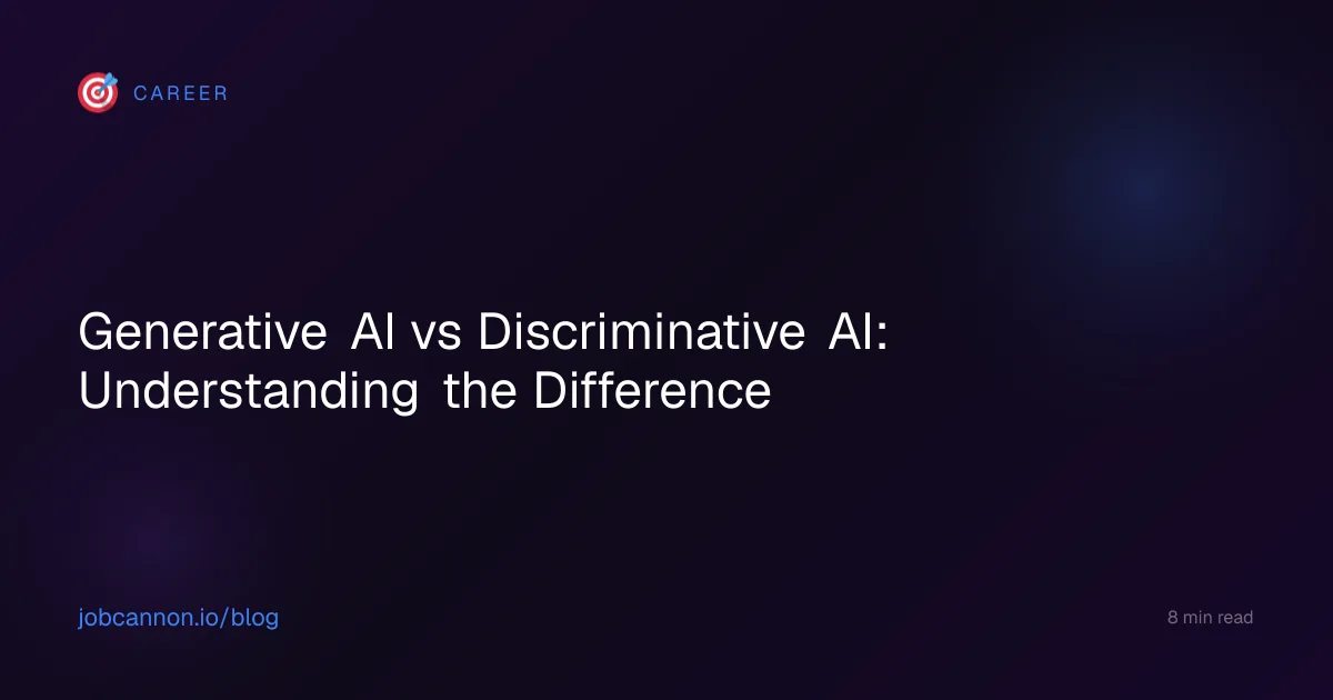 Generative AI vs Discriminative AI: Understanding the Difference