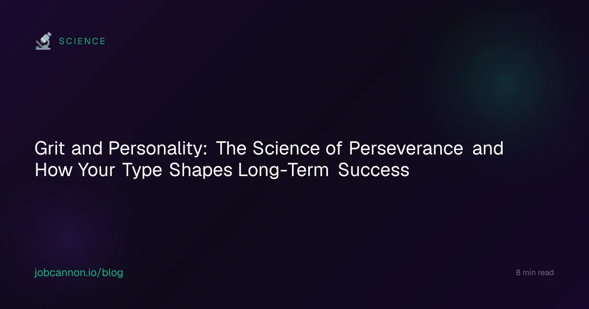 Grit and Personality: The Science of Perseverance and How Your Type Shapes Long-Term Success