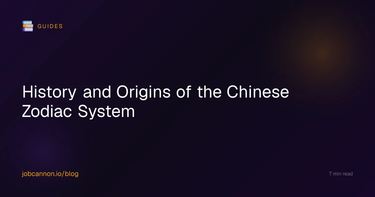 History and Origins of the Chinese Zodiac System
