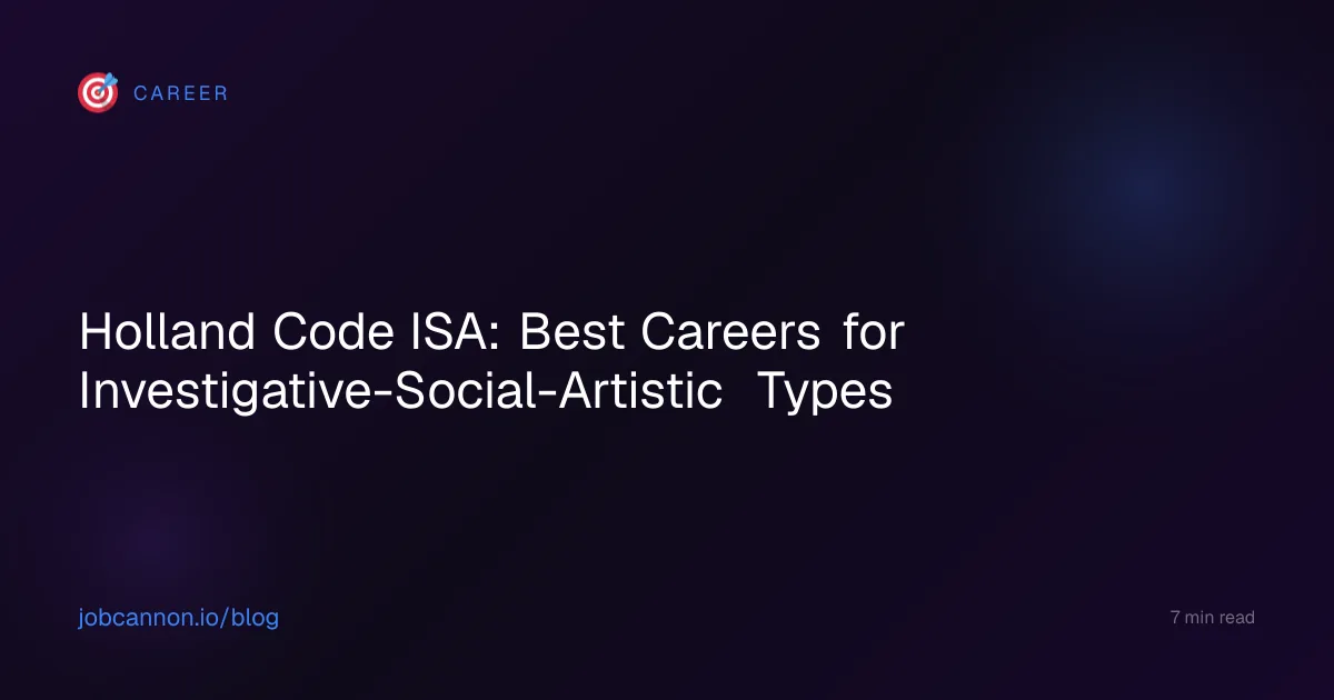 Holland Code ISA: Best Careers for Investigative-Social-Artistic Types