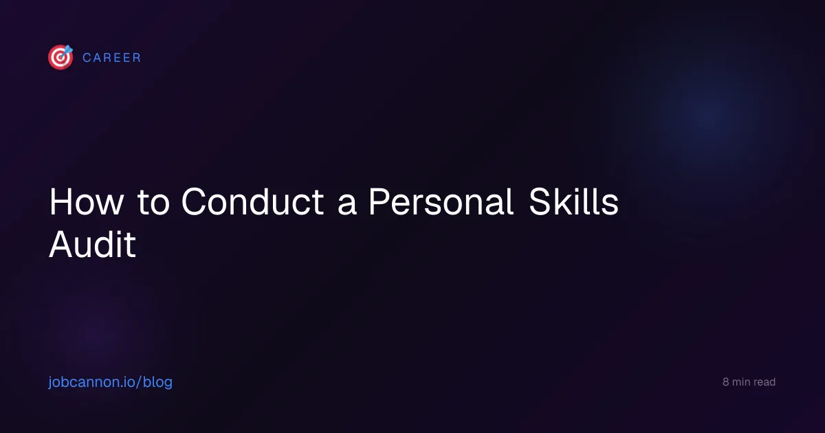 How to Conduct a Personal Skills Audit