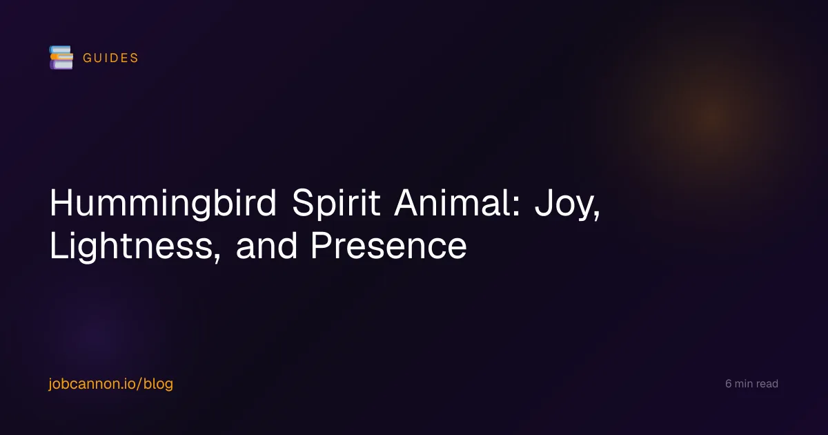 Hummingbird Spirit Animal: Joy, Lightness, and Presence