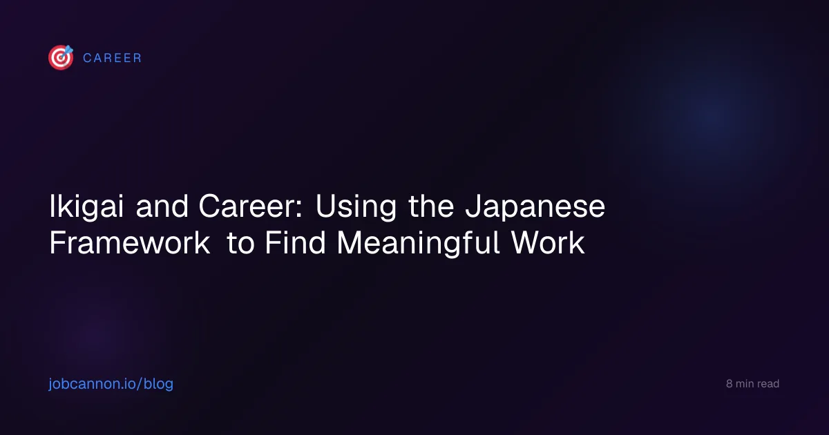 Ikigai and Career: Using the Japanese Framework to Find Meaningful Work