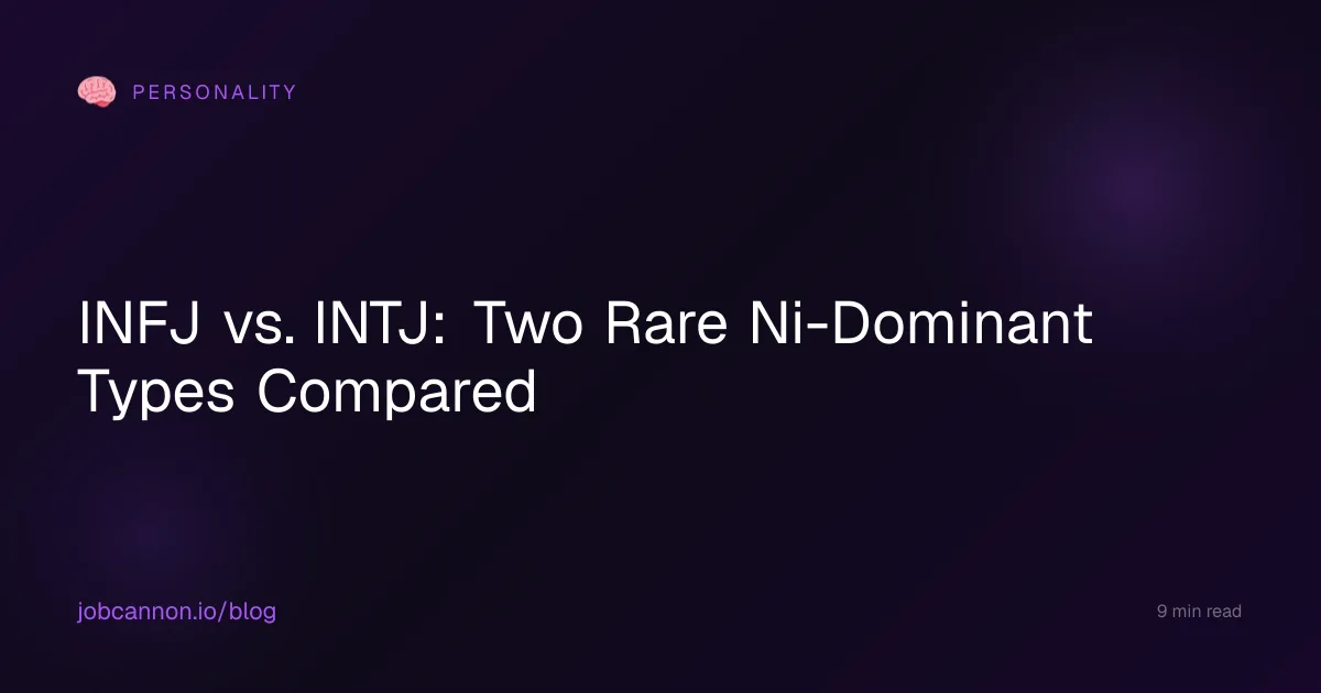 INFJ vs. INTJ: Two Rare Ni-Dominant Types Compared
