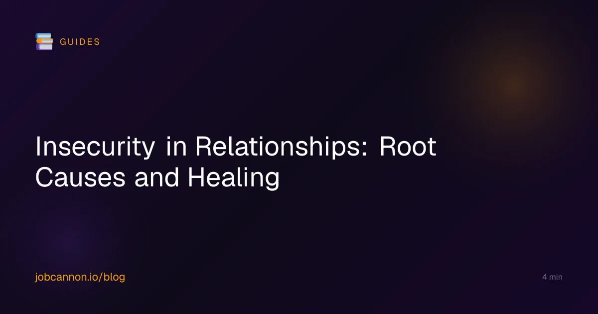 Insecurity in Relationships: Root Causes and Healing