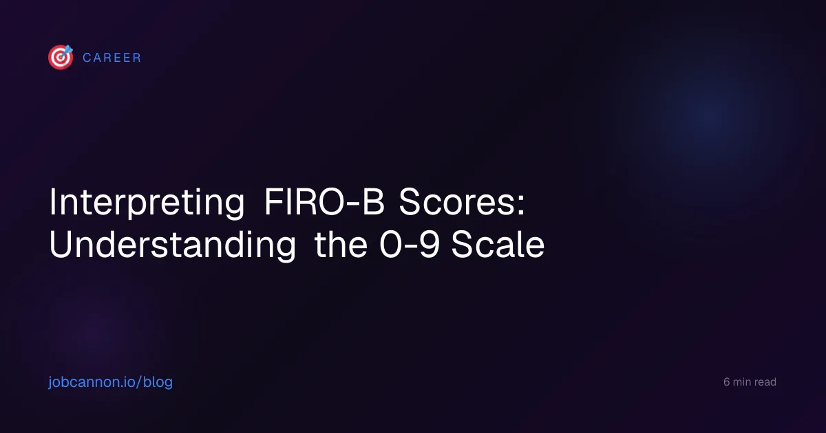 Interpreting FIRO-B Scores: Understanding the 0-9 Scale