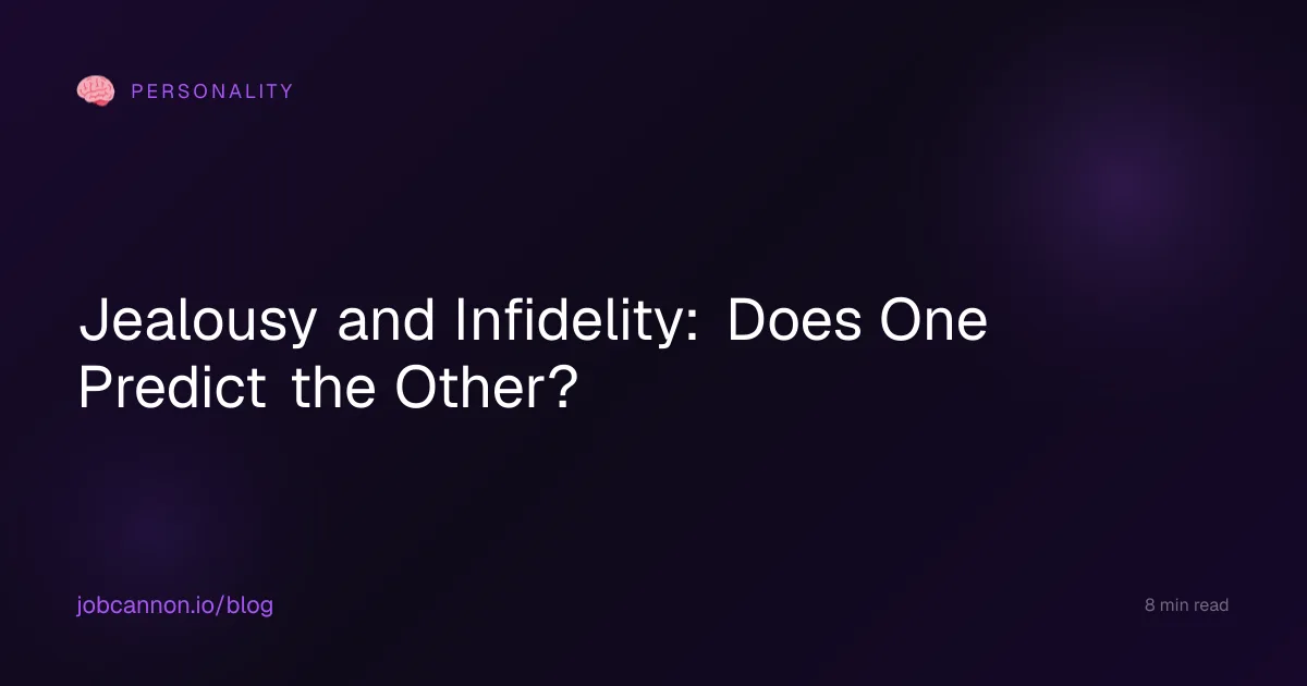 Jealousy and Infidelity: Does One Predict the Other?