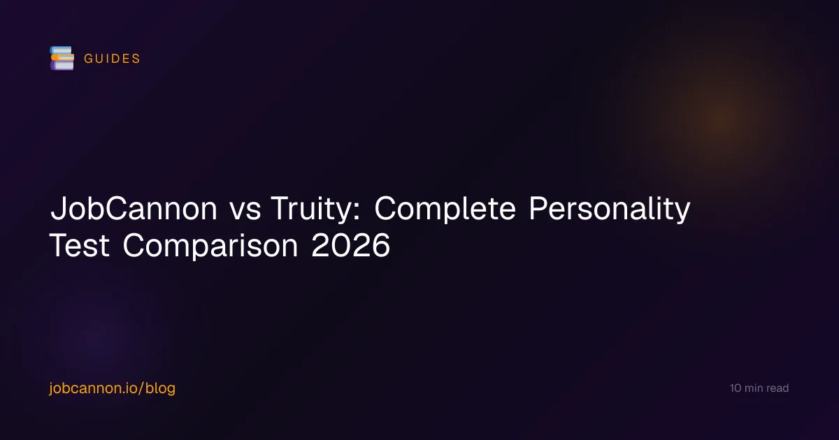 JobCannon vs Truity: Complete Personality Test Comparison 2026