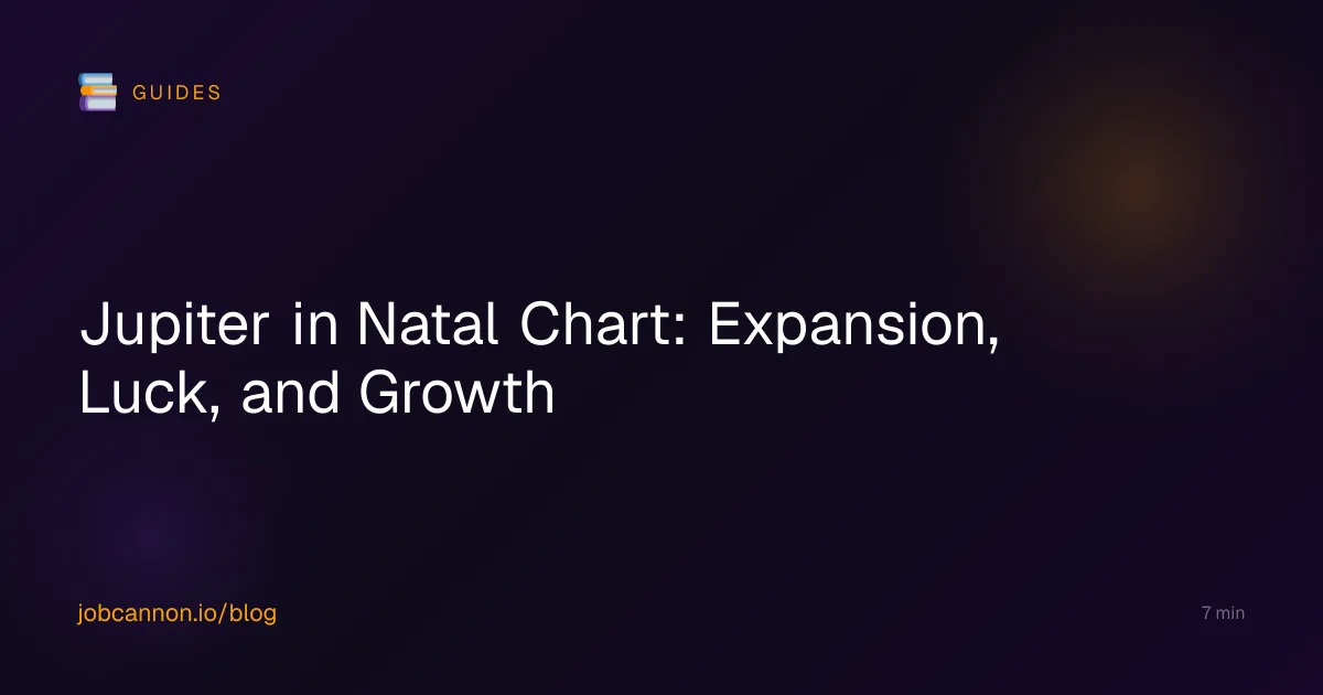 Jupiter in Natal Chart: Expansion, Luck, and Growth