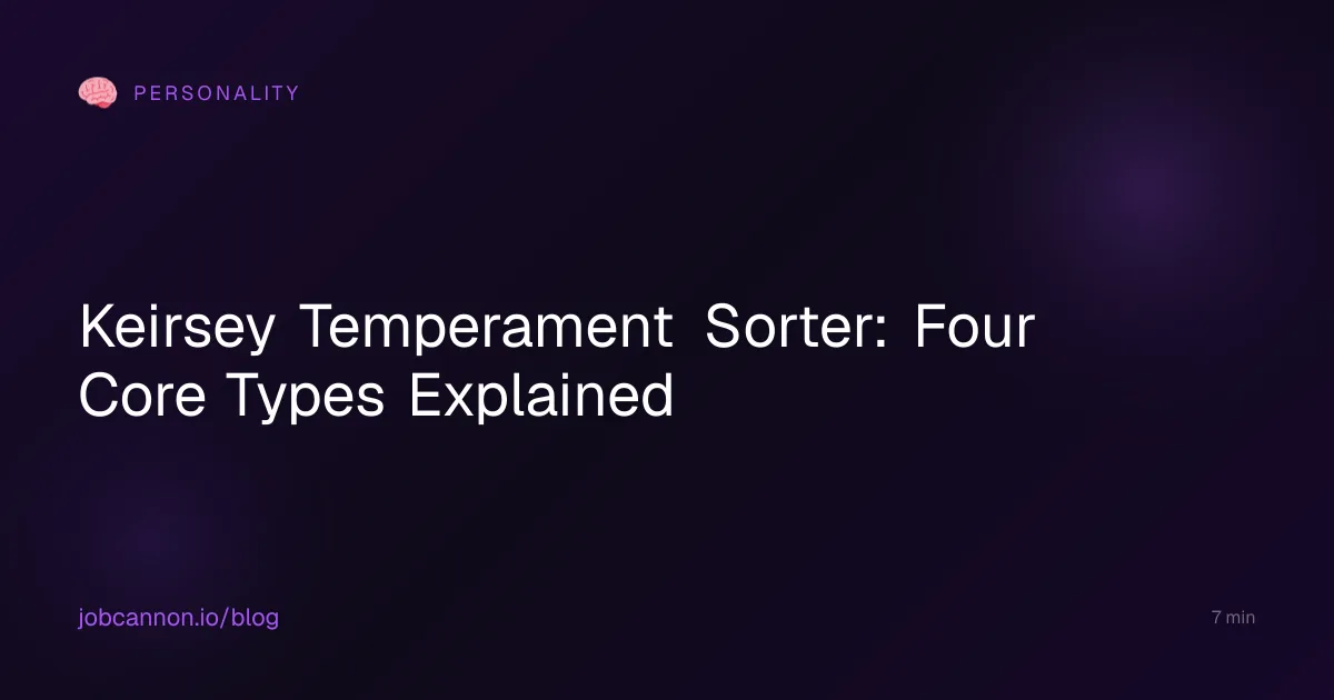 Keirsey Temperament Sorter: Four Core Types Explained