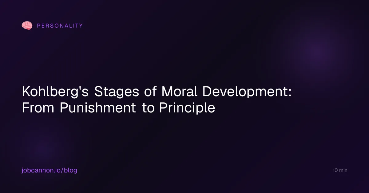 Kohlberg's Stages of Moral Development: From Punishment to Principle