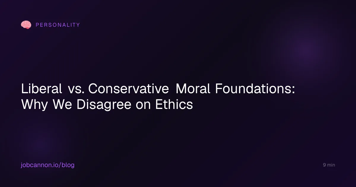 Liberal vs. Conservative Moral Foundations: Why We Disagree on Ethics