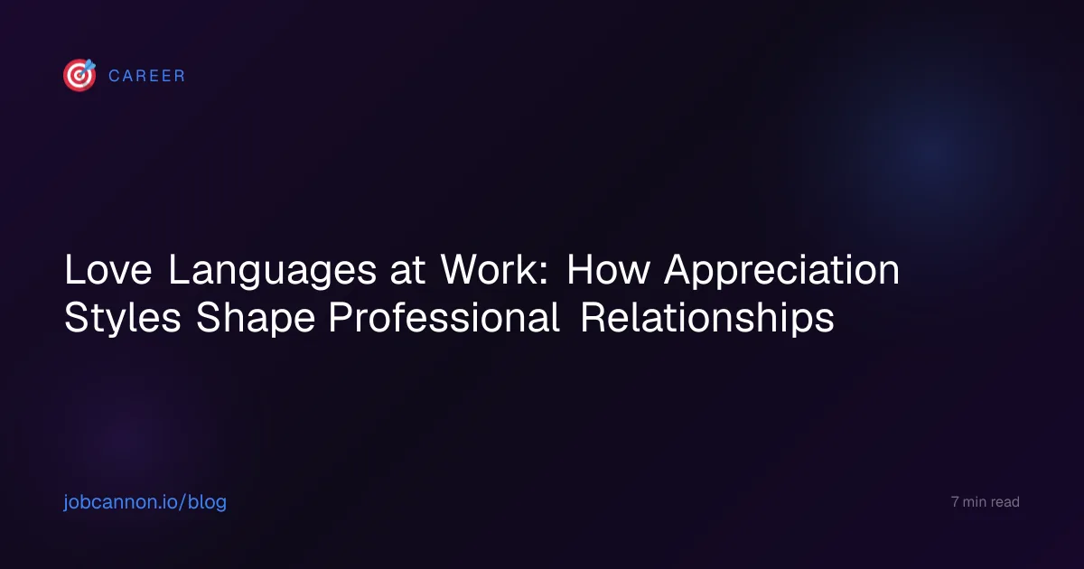 Love Languages at Work: How Appreciation Styles Shape Professional Relationships