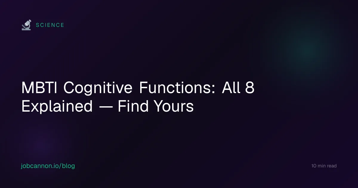 MBTI Cognitive Functions Explained: All 8 + Your Stack