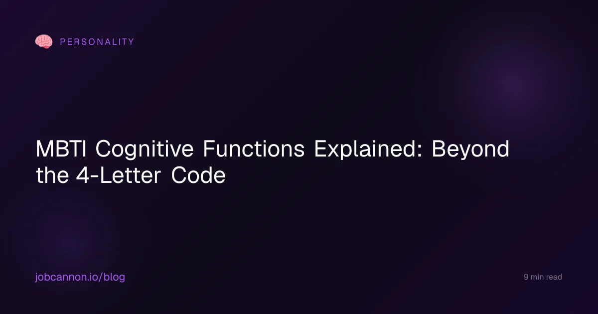 MBTI Cognitive Functions: 8 Functions & Why Stack Order Matters