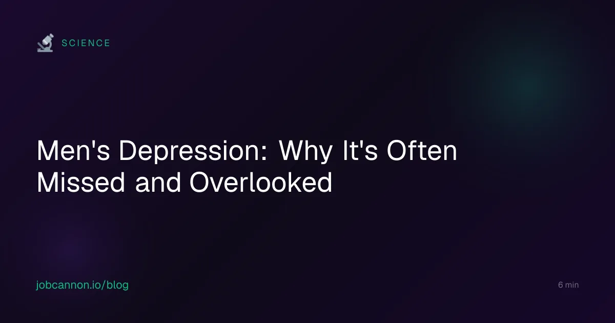 Men's Depression: Why It's Often Missed and Overlooked